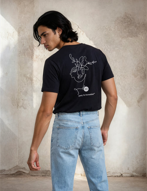 The HBM Logo Tee, Unbleached Black