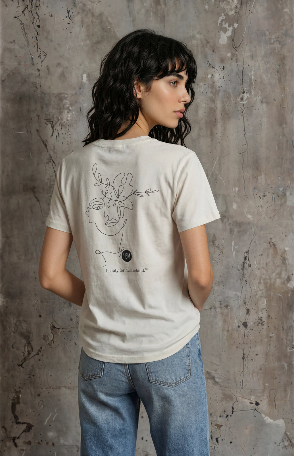 The HBM Logo Tee, Unbleached White