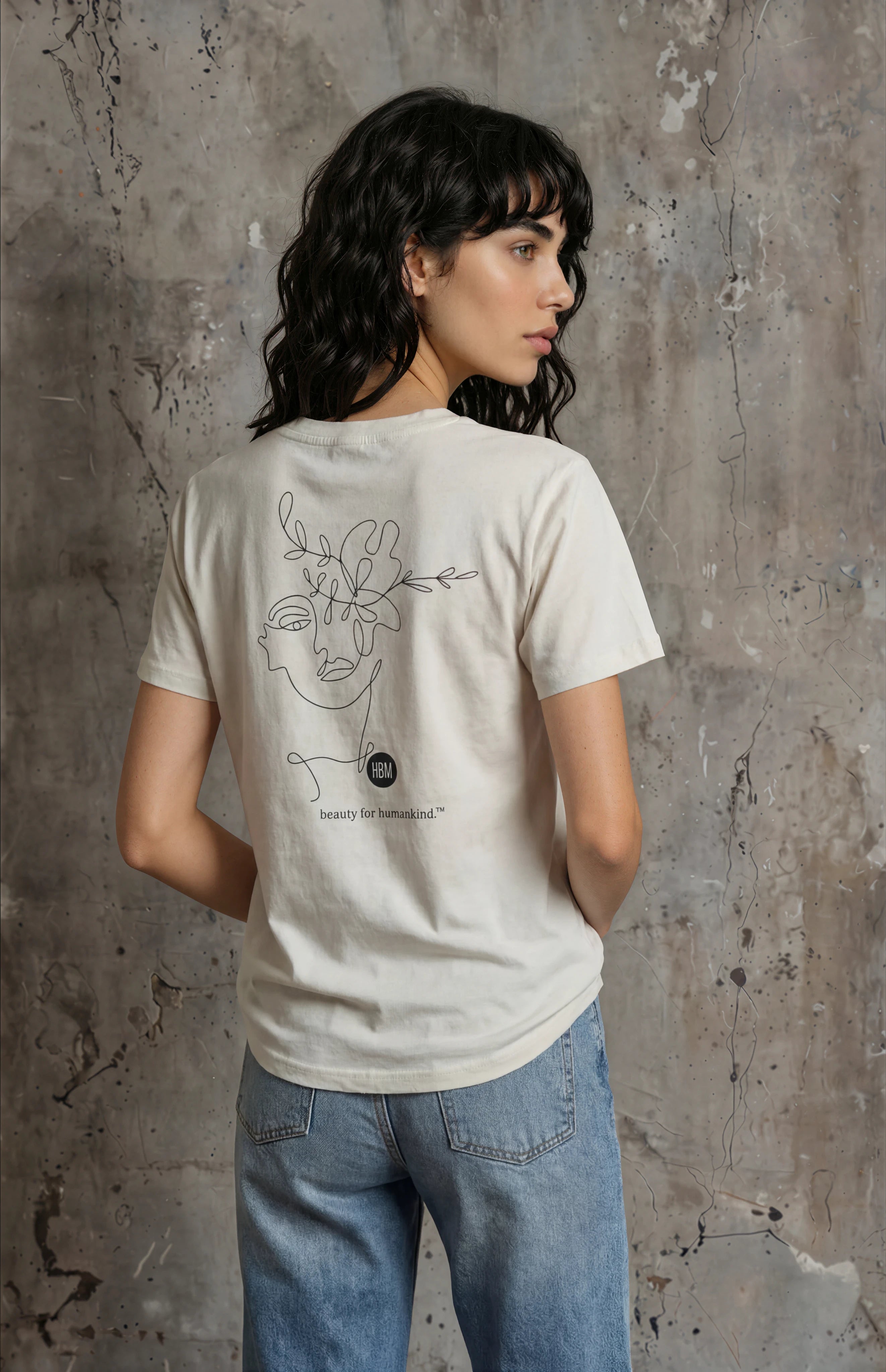 The HBM Logo Tee, Unbleached White