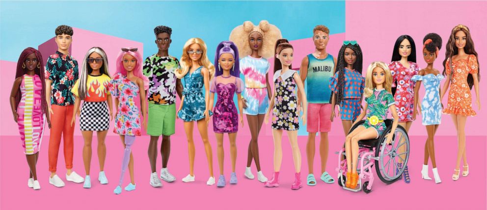 Mattel’s 2022 lineup of Barbie Fashionista Dolls