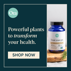 Ora - Powerful plants to transform your health. Shop Now. Image: Trust your gut supplement. 